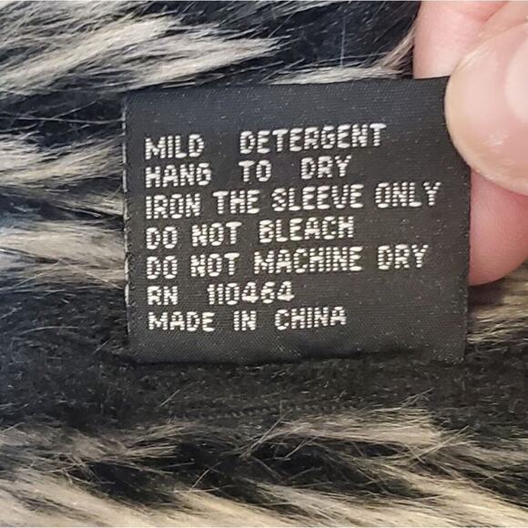 Montanaco Black Suede and Faux Fur Jacket, Size X-Small - Picture 6 of 10